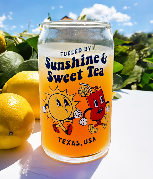 Sunshine & Sweet Tea - Beer Can Glass