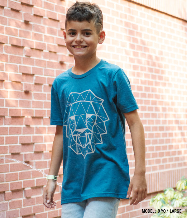 Lion & Lamb Youth Tee – Heather Teal