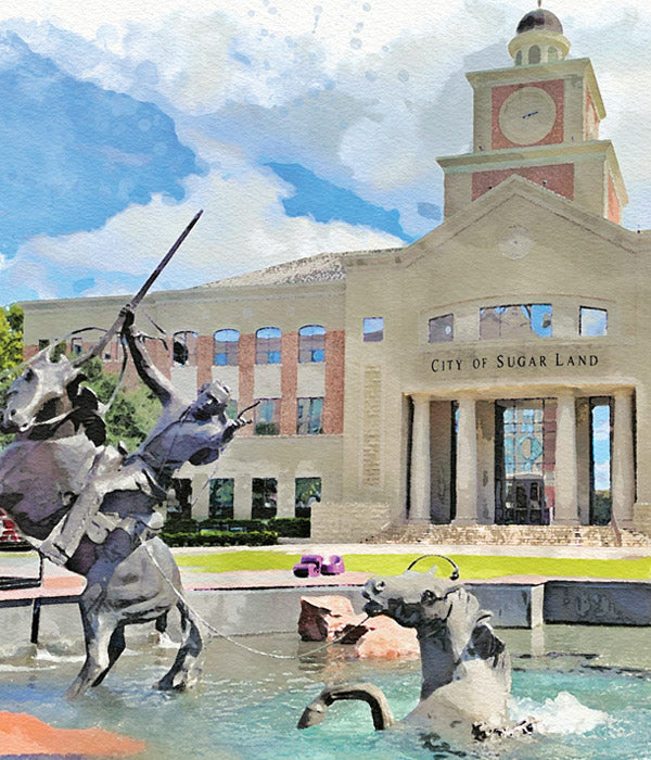 Sugar Land Postcard - City Hall