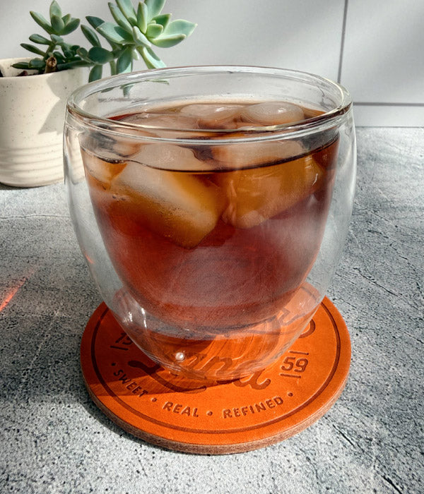 Sugar Land Leather Coaster - Single or Set of 4
