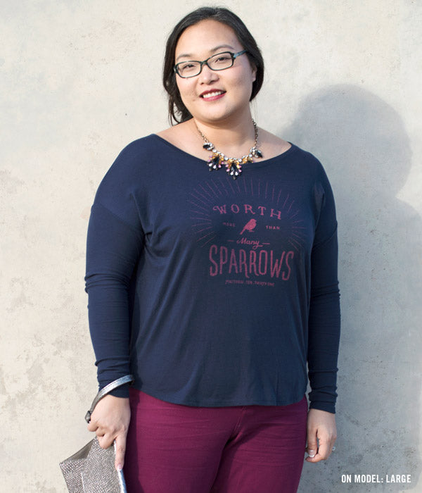 Long-Sleeve "More Than Many Sparrows"