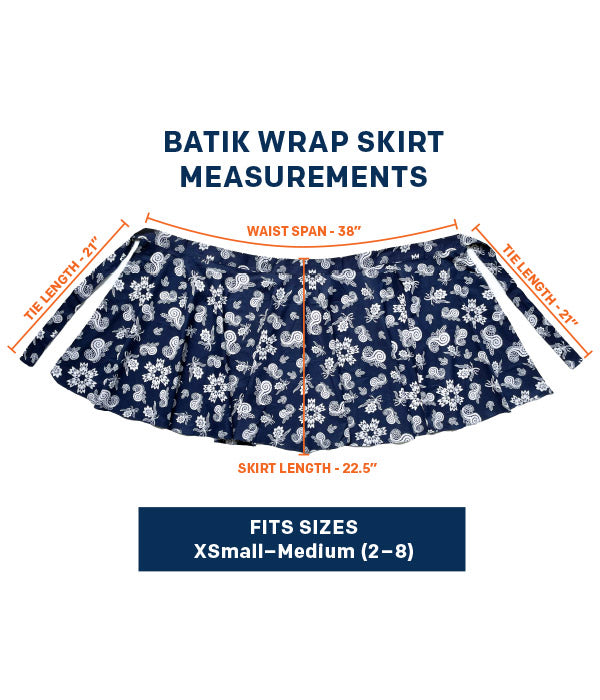 Batik Wrap Skirt - Tawny Rose