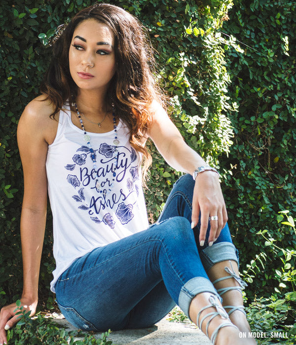 Beauty For Ashes Tank – White