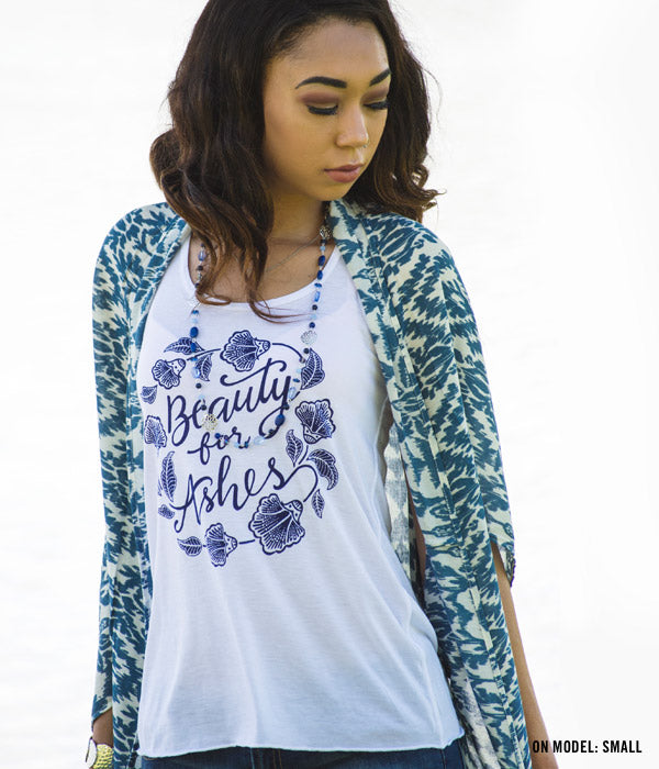 Beauty For Ashes Tank – White