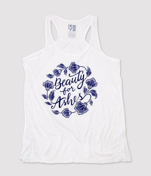 Beauty For Ashes Tank – White