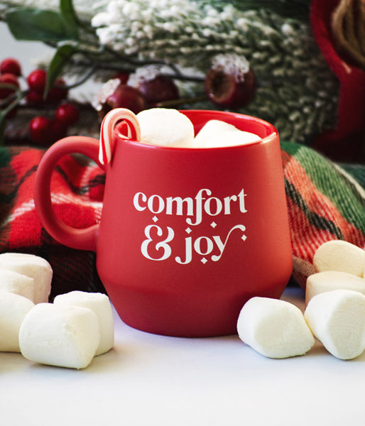 Comfort And Joy Mug, Christmas Mug, Holiday Decor, Christmas Decor, Comfort  And Joy Cup, Holiday Mugs Sublimated Design, Cozy Coffee Mug, BLACK 