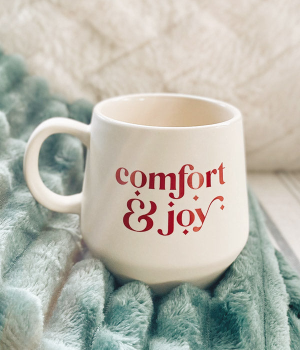 Comfort & Joy – White Christmas Mug