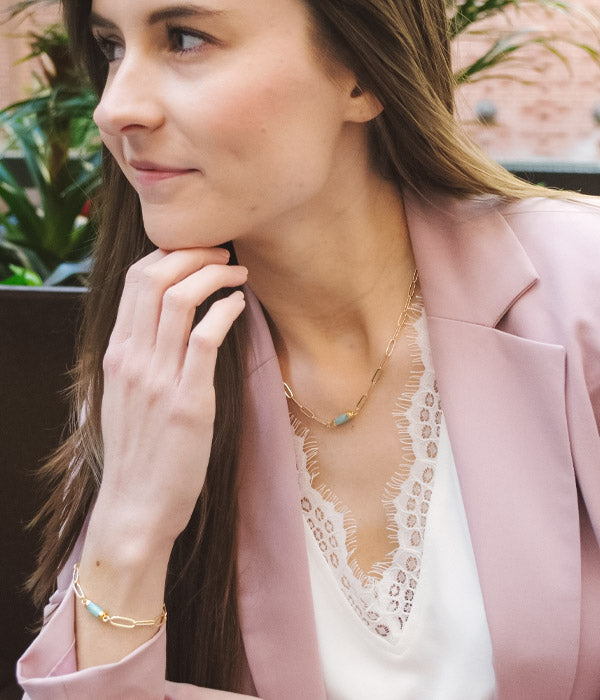 Deborah Necklace – Aqua