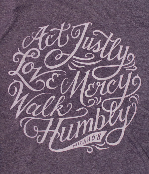 Micah 6:8 Unisex Lightweight Hoodie – Purple