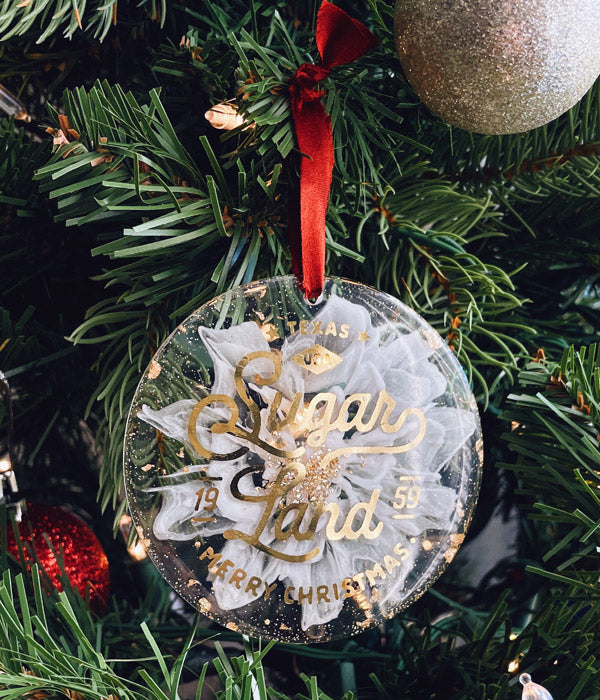 Sugar Land Christmas Ornament - White