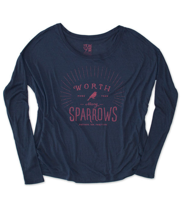 Long-Sleeve "More Than Many Sparrows"