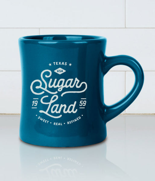 Sugar Land Diner Mug - Teal Blue
