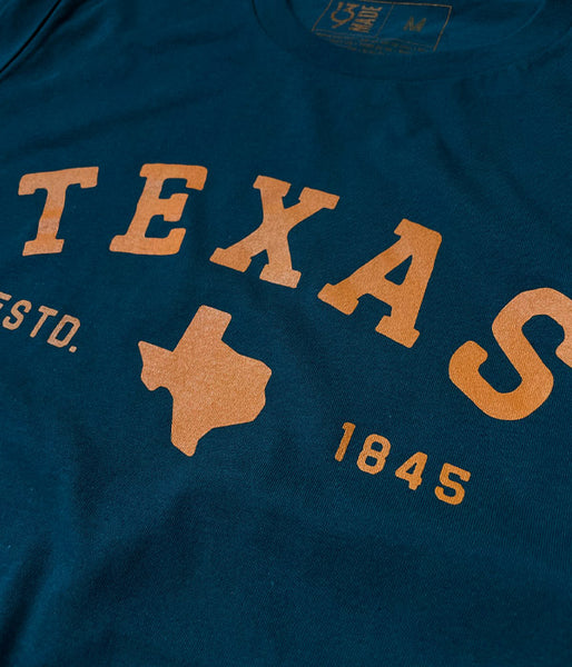 Texas 1845 Tee - Atlantic