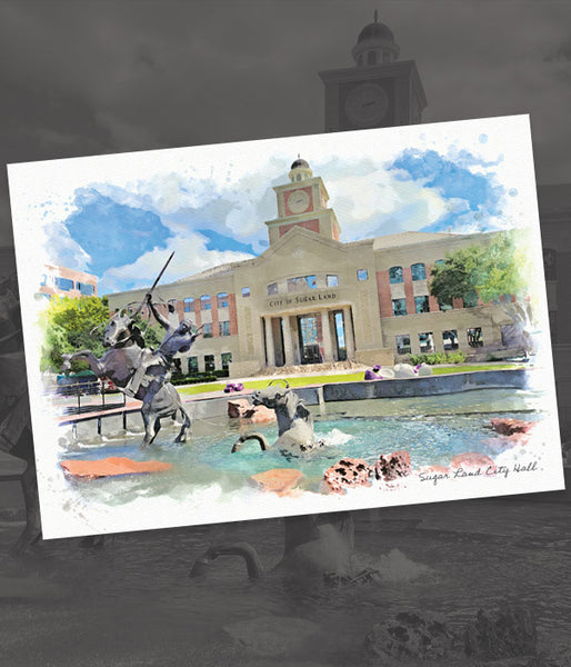 Sugar Land Postcard - City Hall