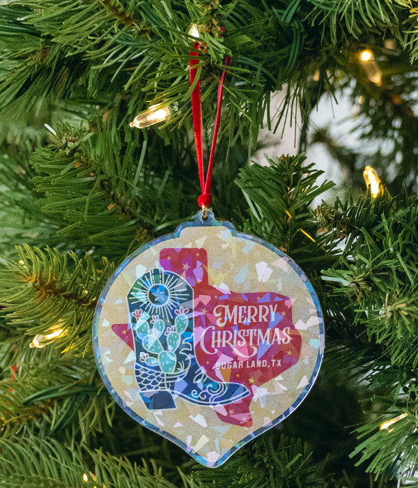 Sugar Land Boot Christmas Ornament
