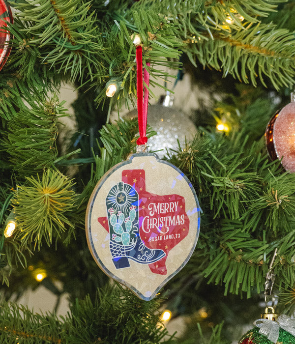 Sugar Land Boot Christmas Ornament