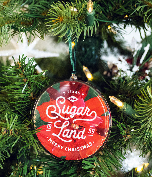 Sugar Land Poinsettia Christmas Ornament