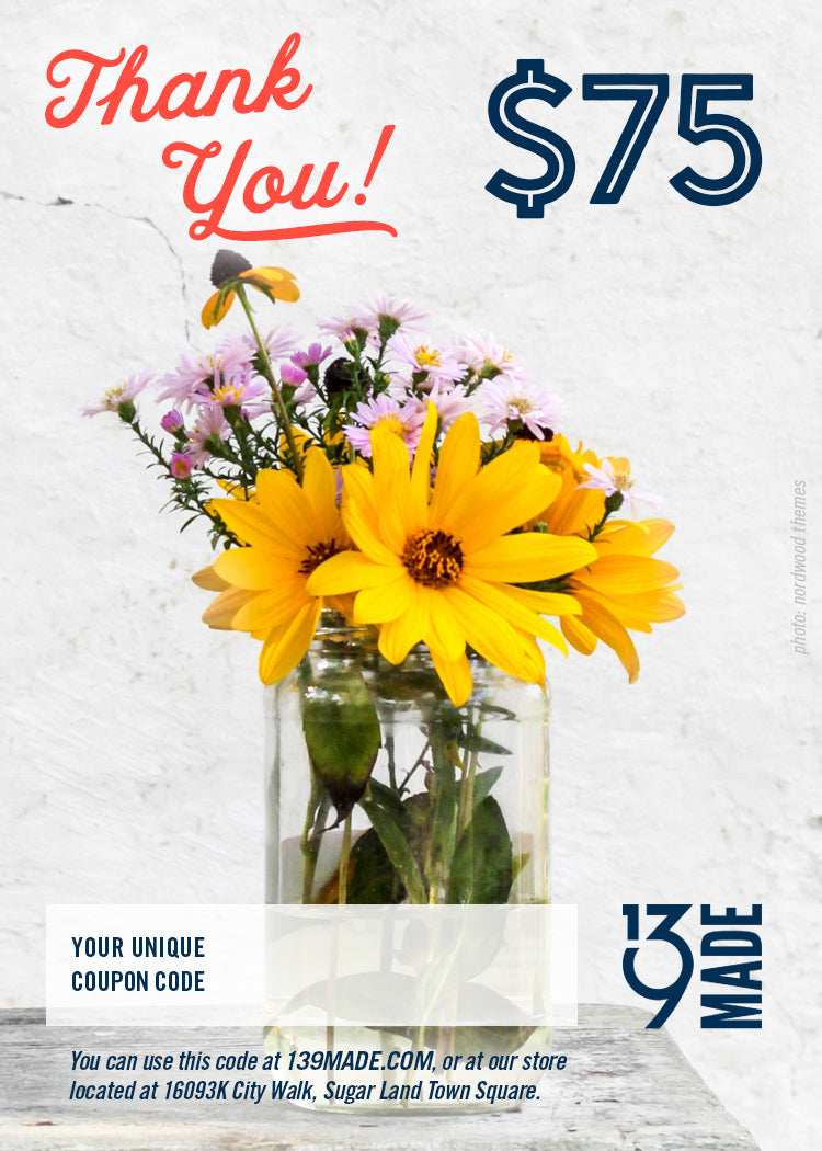 GIFT CERTIFICATE - $75