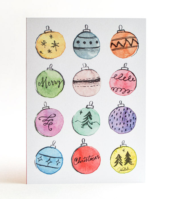 Christmas Cards "Baubles" - Pack of 5