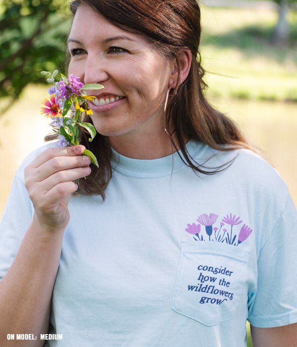 Consider The Wildflowers Pocket Tee