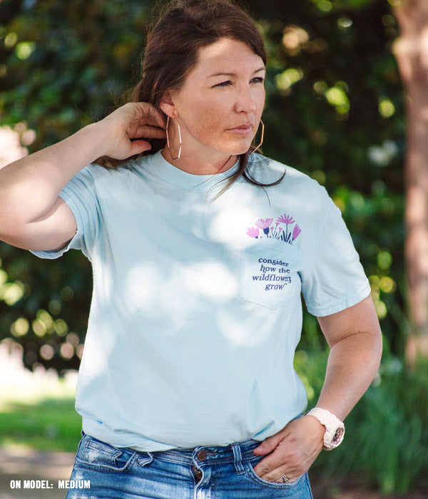 Consider The Wildflowers Pocket Tee