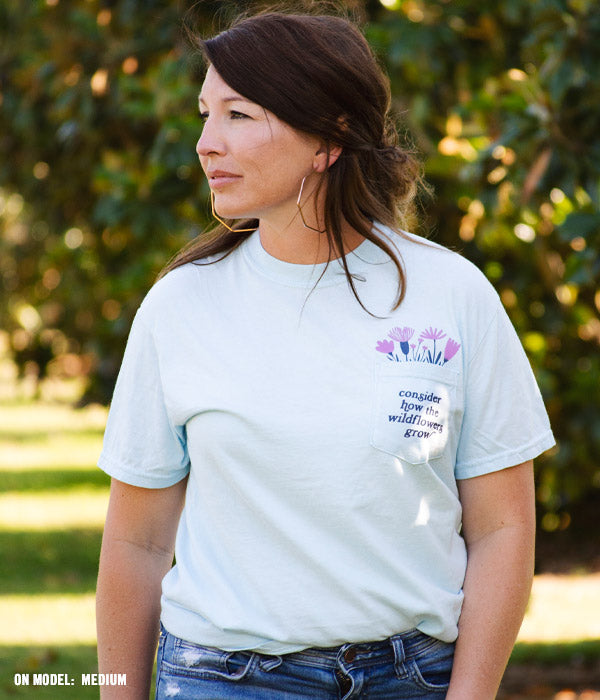 Consider The Wildflowers Pocket Tee