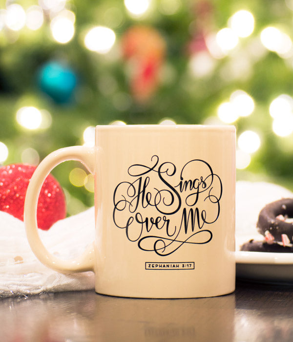 He Sings Over Me – Mug