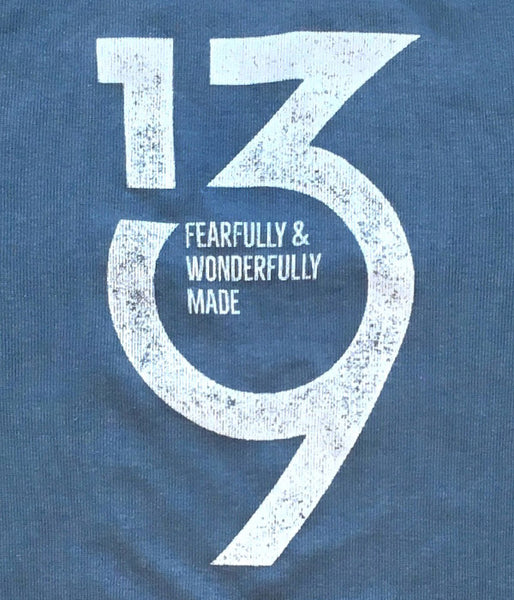 Psalm139 Logo Baby Bodysuit – Denim