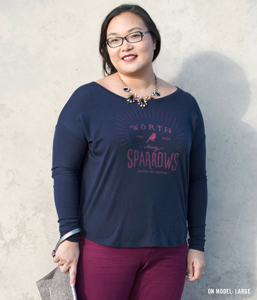 Long-Sleeve "More Than Many Sparrows"