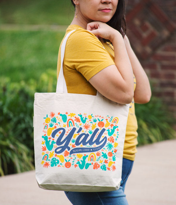 Sugar Land Y'all Canvas Tote