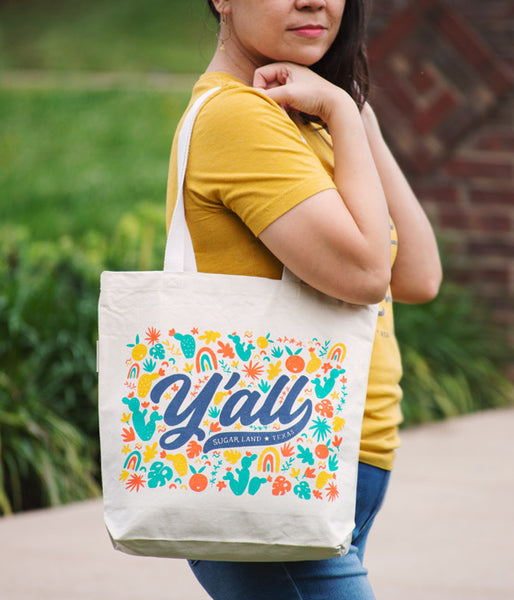 Sugar Land Y'all Canvas Tote