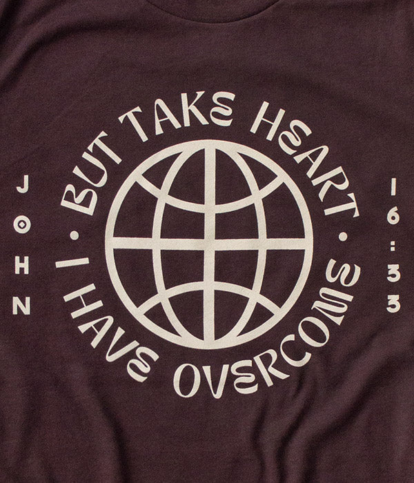 Take Heart Tee - Oxblood Black