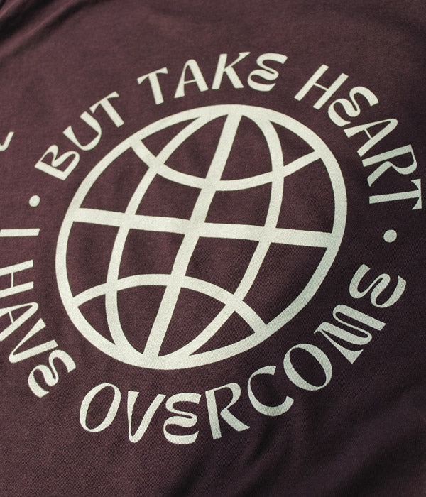 Take Heart Tee - Oxblood Black