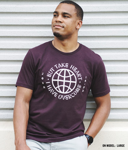 Take Heart Tee - Oxblood Black