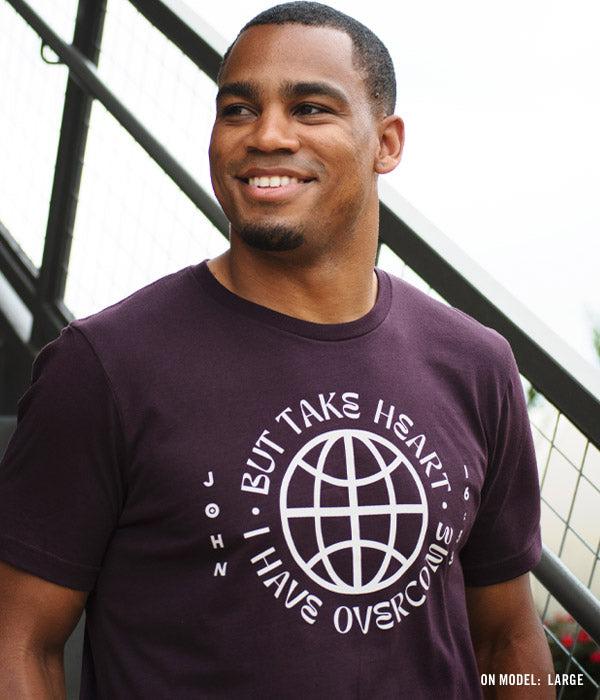 Take Heart Tee - Oxblood Black