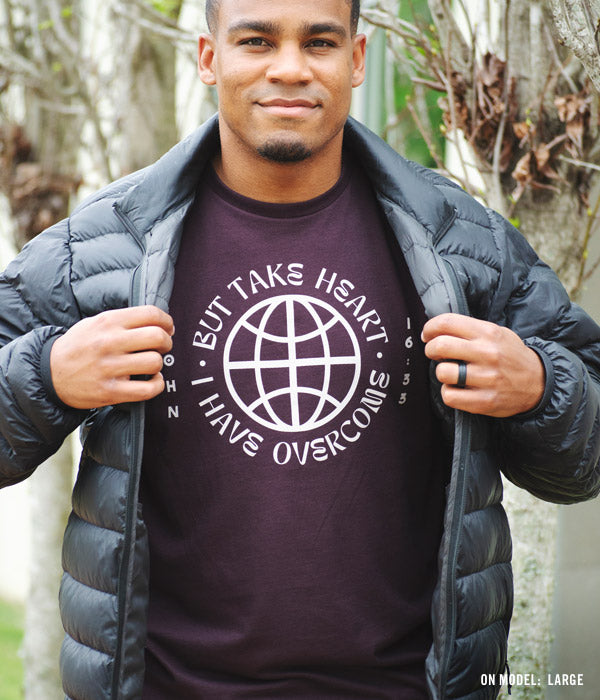 Take Heart Tee - Oxblood Black