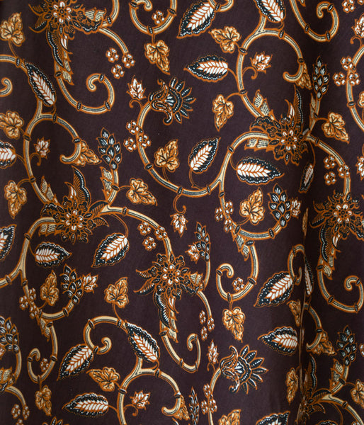 Batik Wrap Skirt - Cocoa Floral