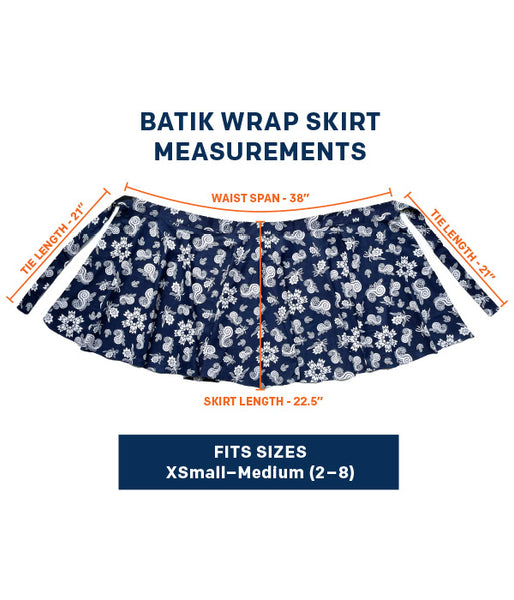 Batik Wrap Skirt - Olive Floral