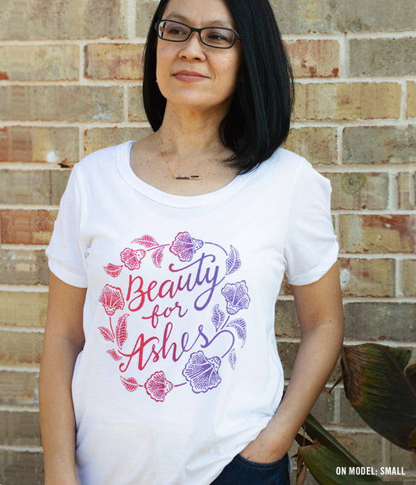 Beauty for Ashes Keyhole-Sleeves Tee