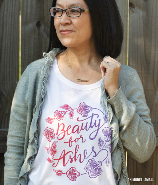 Beauty for Ashes Keyhole-Sleeves Tee