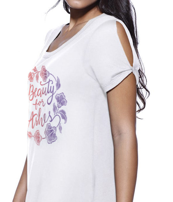 Beauty for Ashes Keyhole-Sleeves Tee