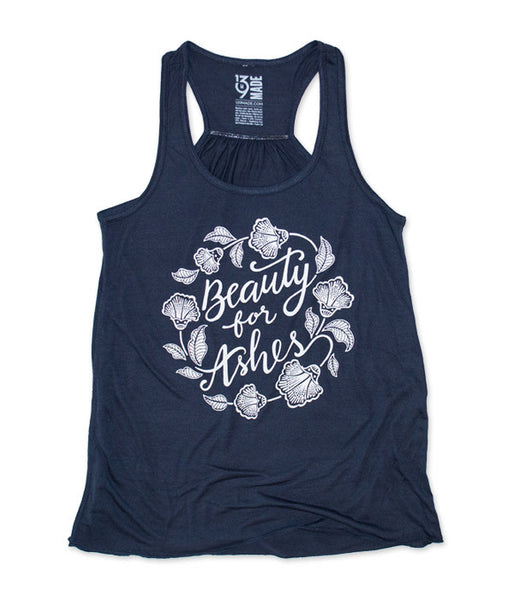 Beauty For Ashes Tank – Navy