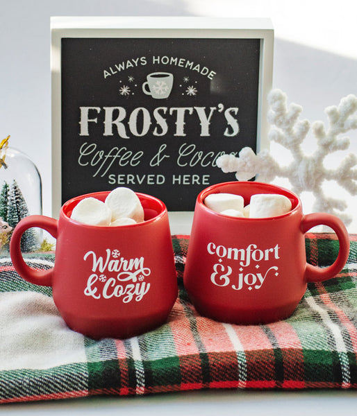 Comfort & Joy – White Christmas Mug