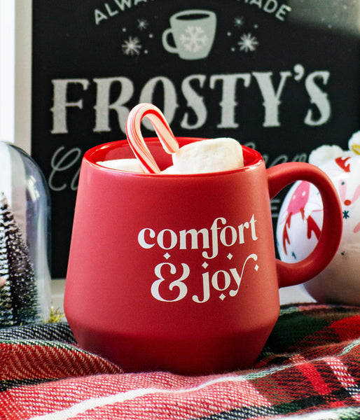 Comfort & Joy –  Red Christmas Mug