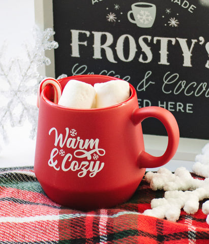 Warm & Cozy –  Red Christmas Mug