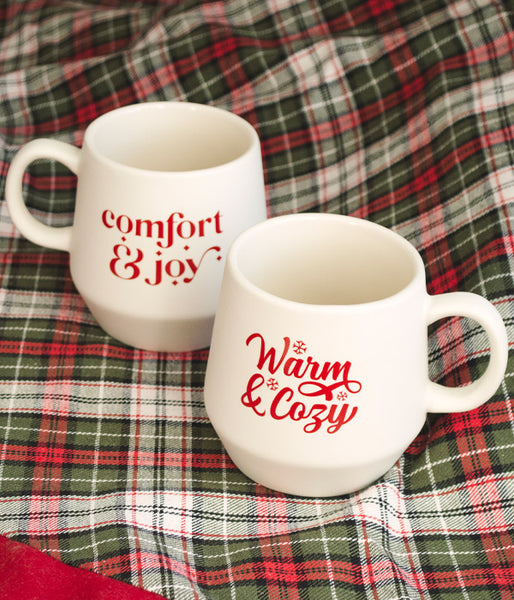 Comfort & Joy – White Christmas Mug