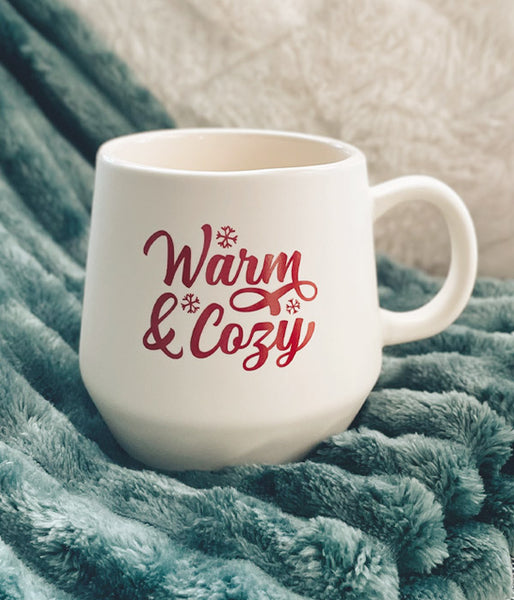 Warm & Cozy –  White Christmas Mug