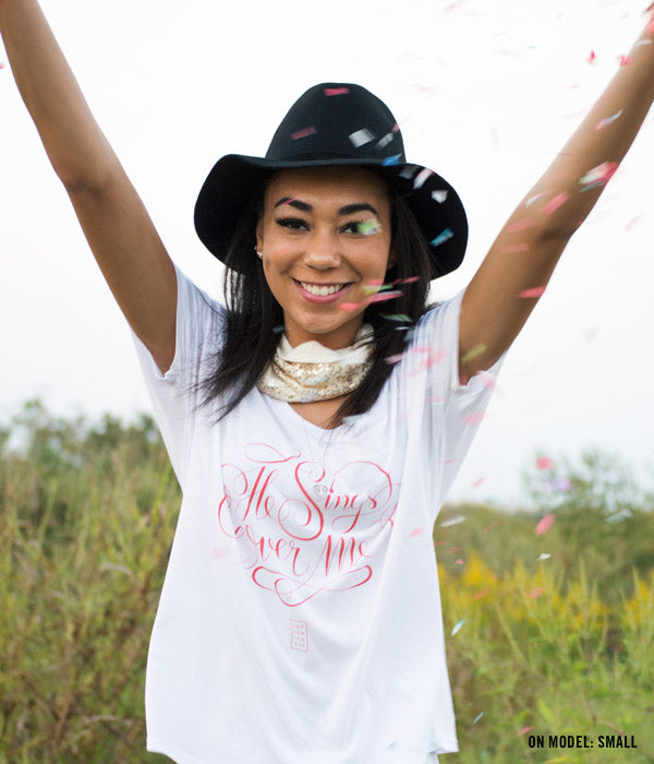 He Sings Over Me – White