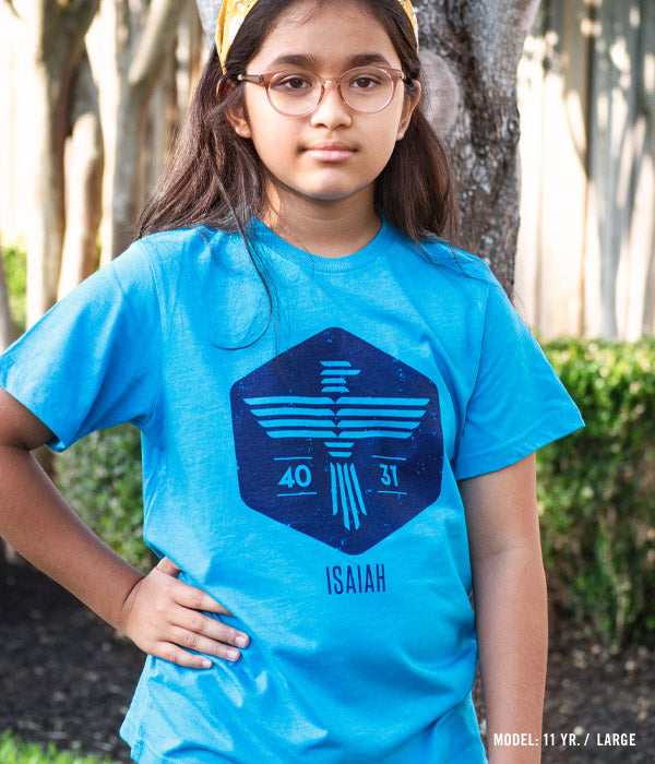 Isaiah Eagle – Turquoise Youth Tee