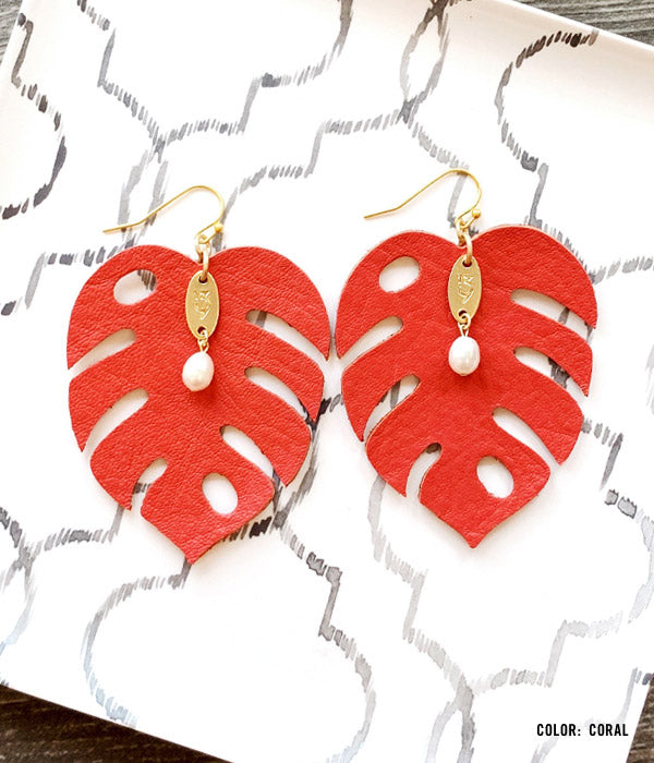 Joy Leather Earrings | Color Options